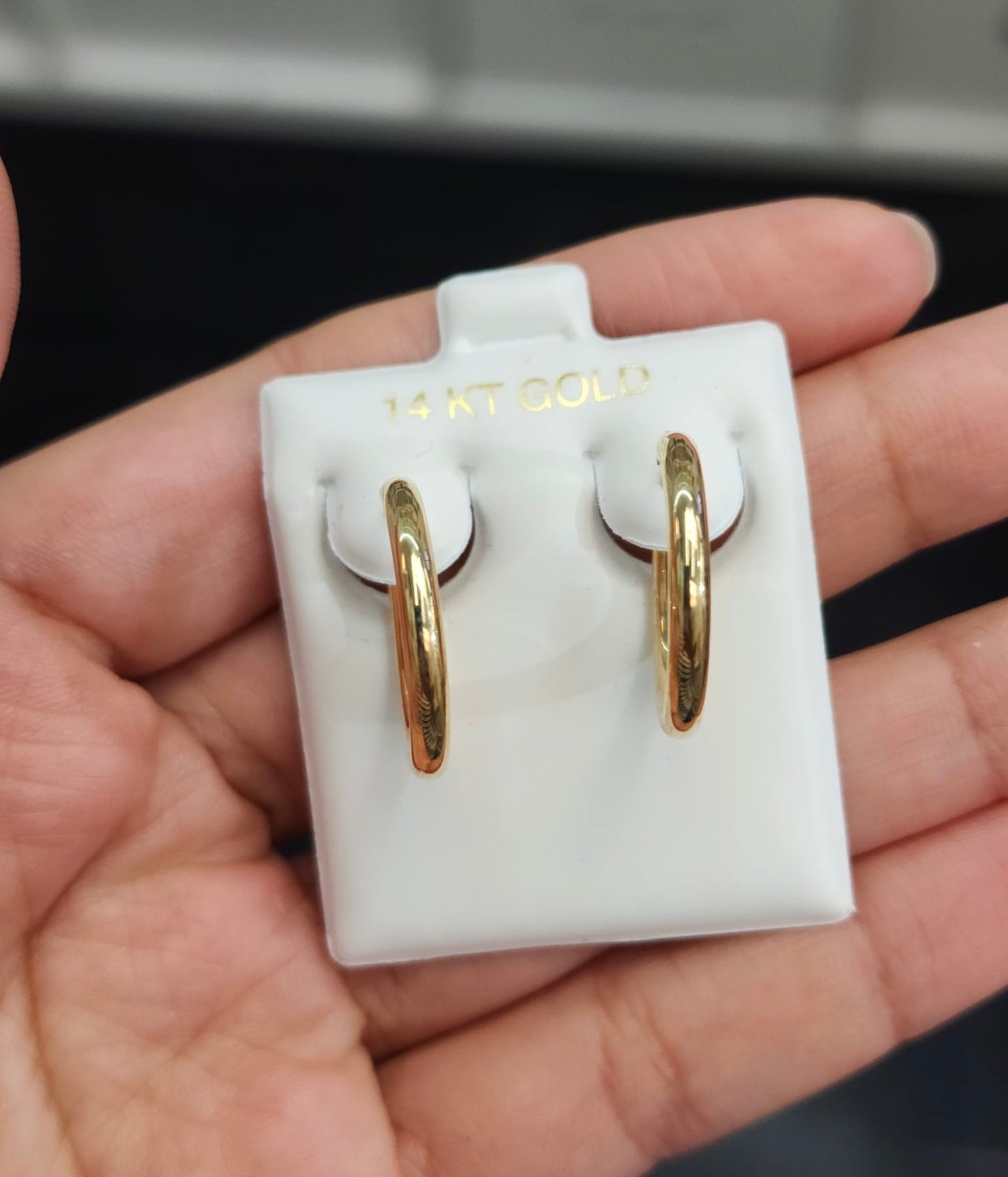 14k Yellow Gold Hoops