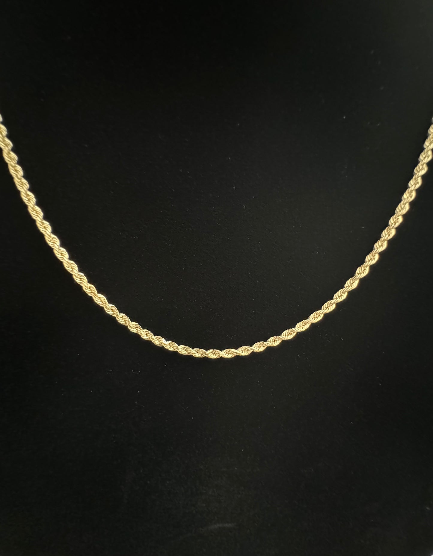 14k Solid Yellow Gold Rope Chain